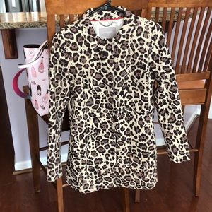 NEW Banana Republic Leopard Trench Coat - Size XS